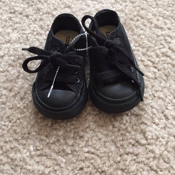 all black infant converse